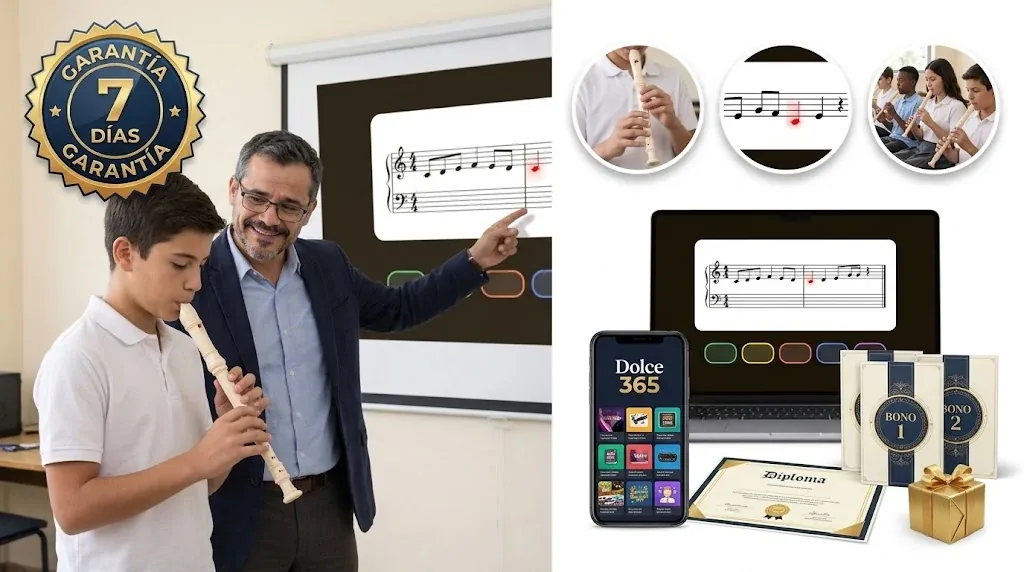La partitura por dentro, con la nota encendida y las 5 velocidades